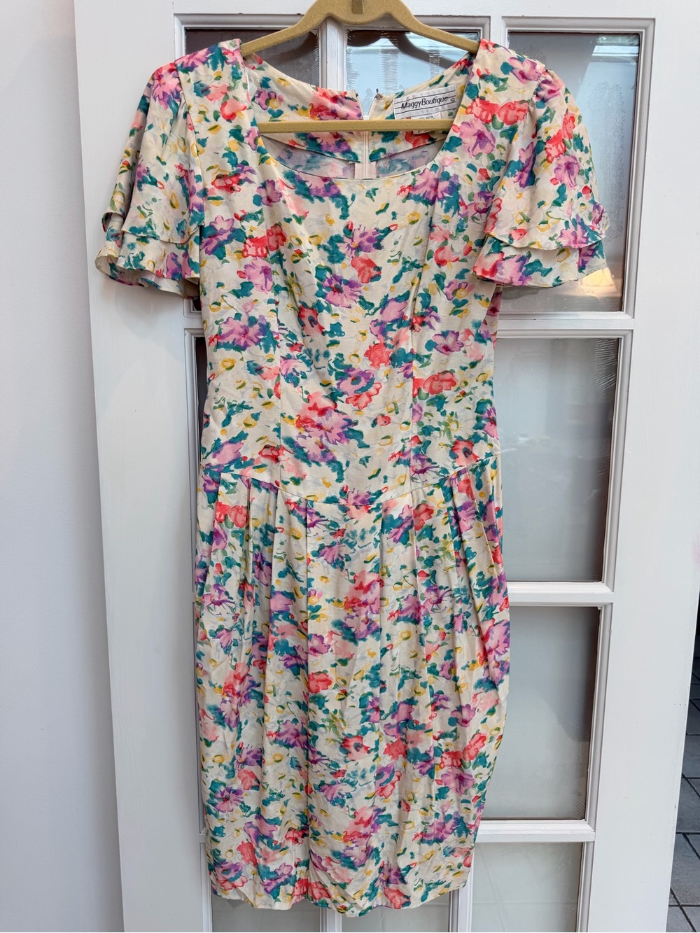 Vintage Maggy Boutique by Maggy London 80’s Floral Church Day Dress Size 6